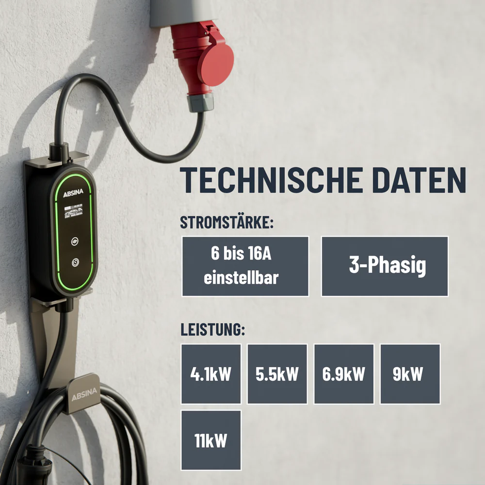 ABSINA Ladekabel Typ 2 CEE mit einstellbarem Ladestrom – Bild 4