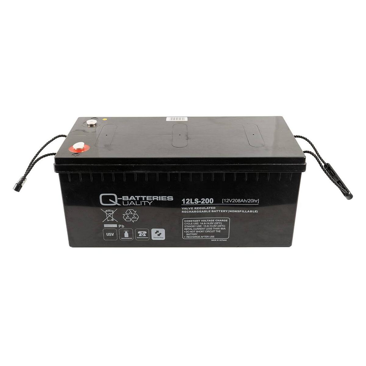 Blei Akku Standard - Typ 12 LS-200 12 V - 208 AH von der Seite